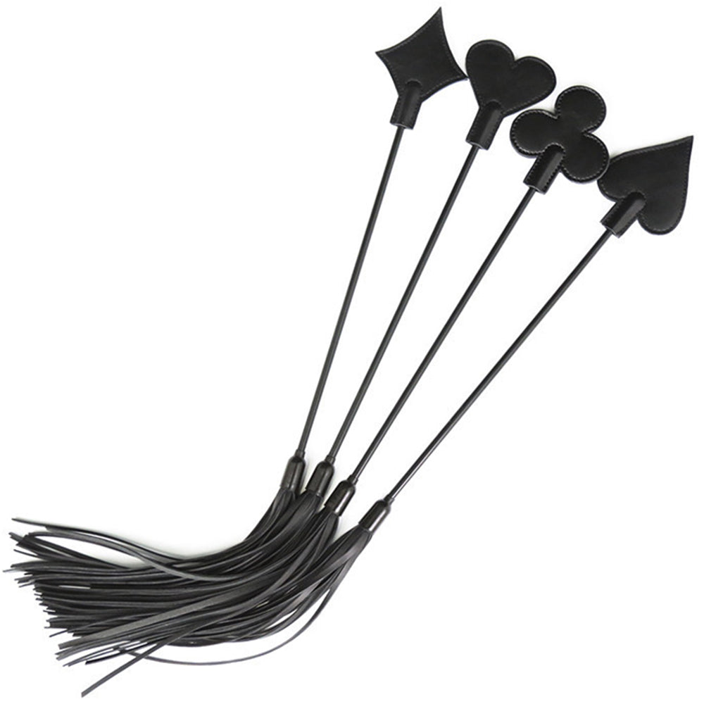 4PCS Riding Crop for Horse, 20 Inch Horse Whip with PU Leather Equestrianism Horse Crop Double Slapper Horse Whip Black Crops for Horses